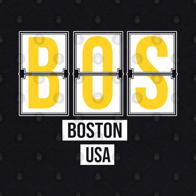 BOS - Boston Airport Code Souvenir or Gift Shirt by HopeandHobby